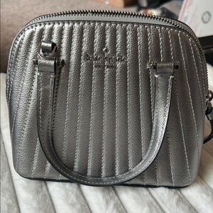 Kate Spade Patterson Drive Quilted Small Dome Satchel Anthracite NWOT